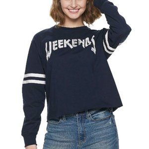 "Weekends" Cropped Tee Juniors